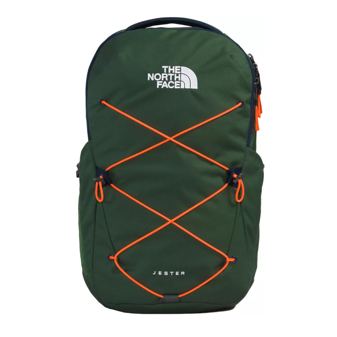 The North Face Jester Backpack Pine Needle/Summit Navy/Power Orange The North Face Jester Backpack Pine Needle/Summit Navy/Power Orange