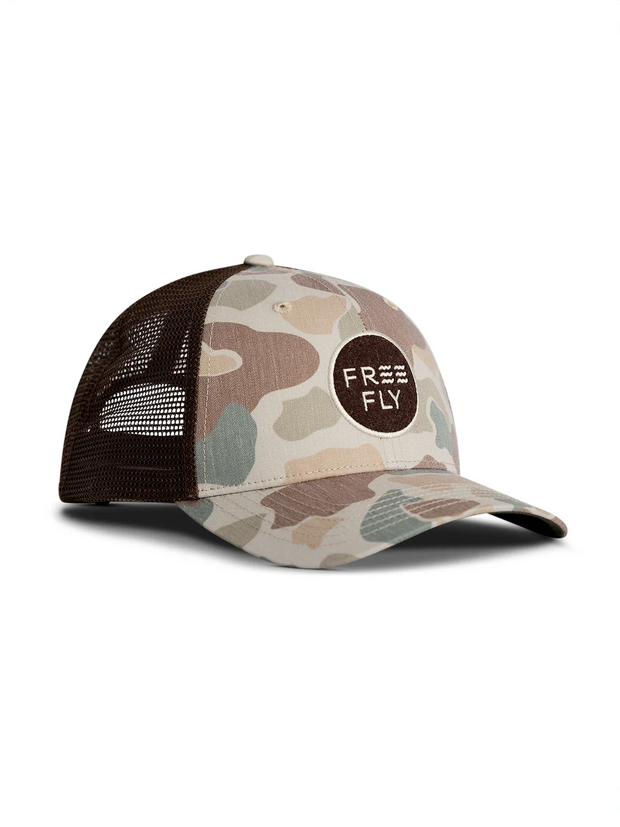 Free Fly Youth Trucker Vintage Camo