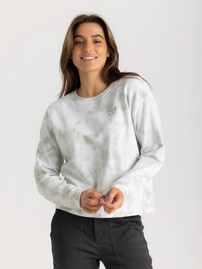 Free Fly Women's Embroidered Logo Fleece Crew