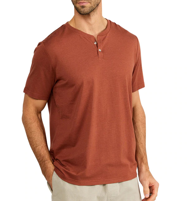 Free Fly Men's Bamboo Heritage Short Sleeve Henley – Creek and